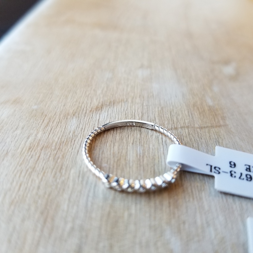 925 Silver Moon & Stars Ring Set - Picture 4 of 6